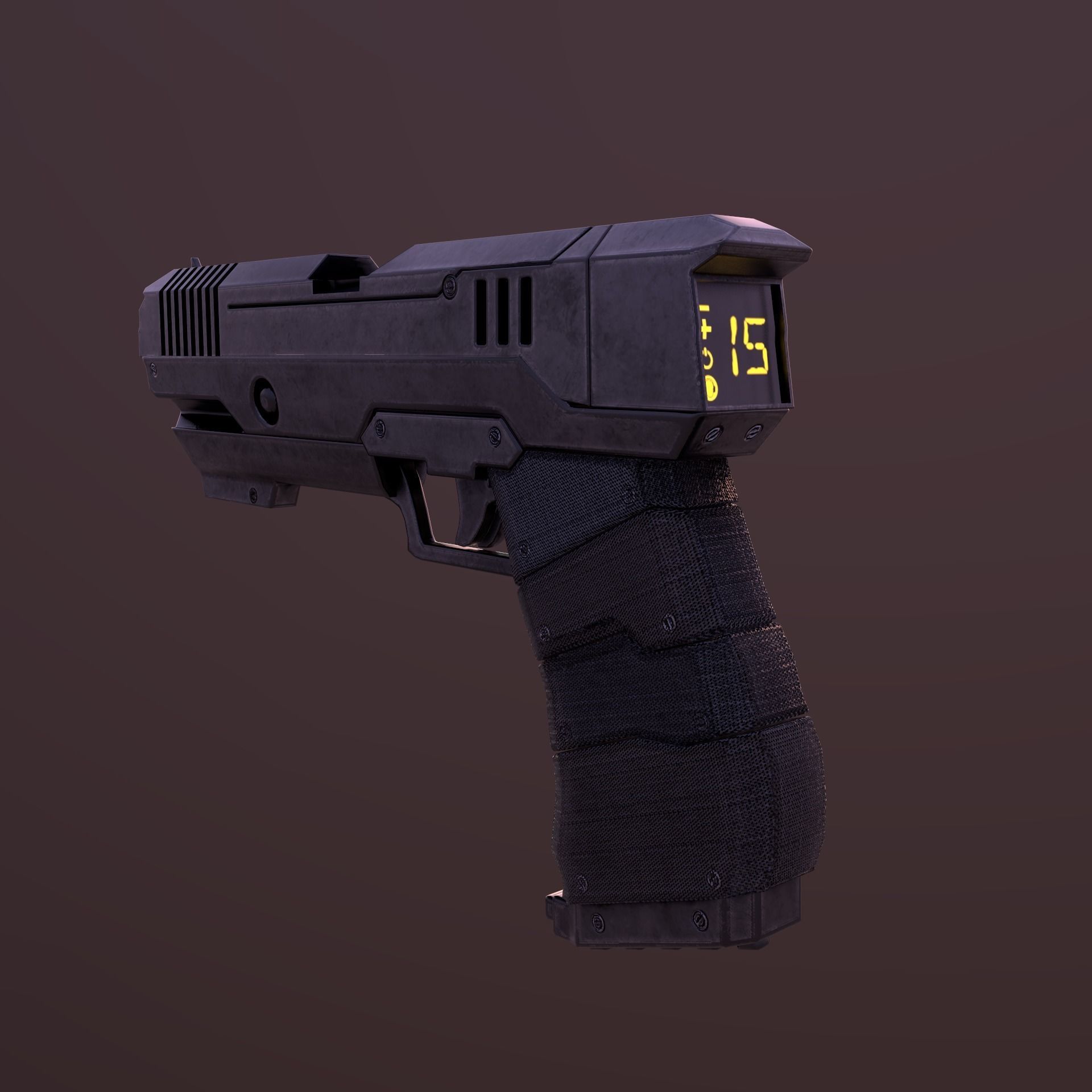 Sci-Fi Glock  Low-poly 3D model_6