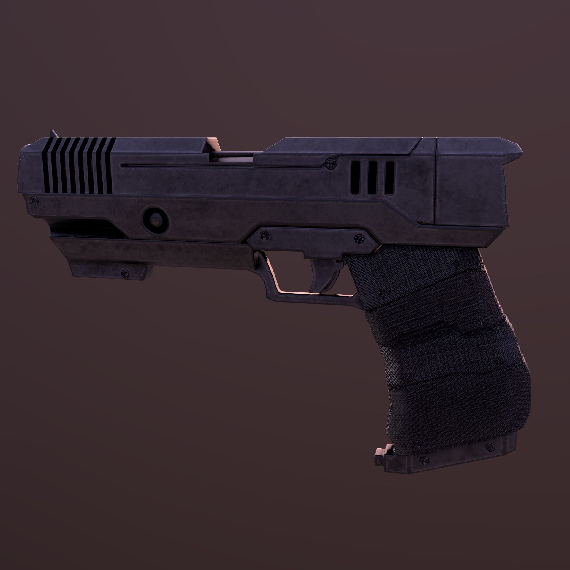 Sci-Fi Glock  Low-poly 3D model_5