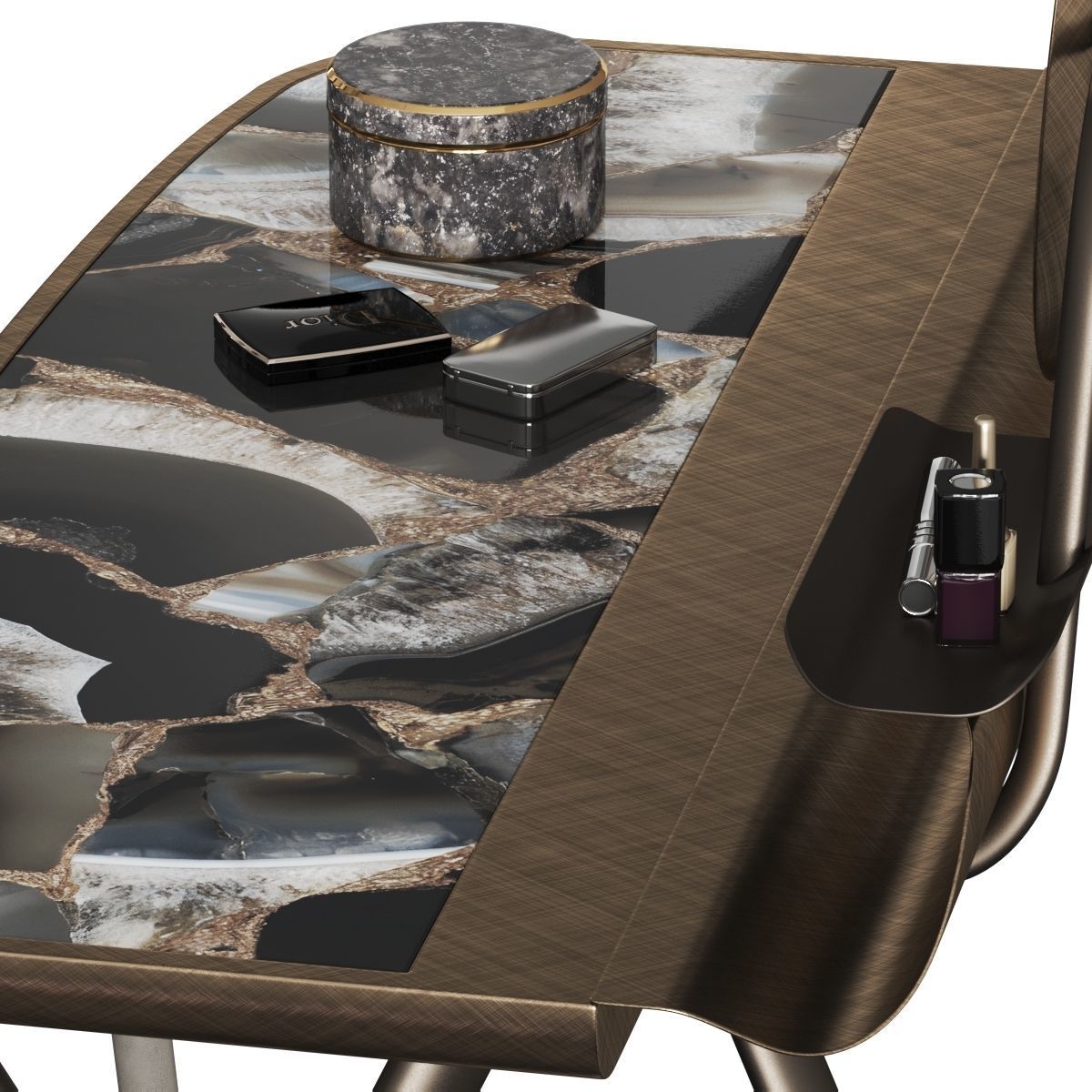 Cattelan Italia Cocoon Trousse Keramik Desk and Wilma Chair 3D model_2