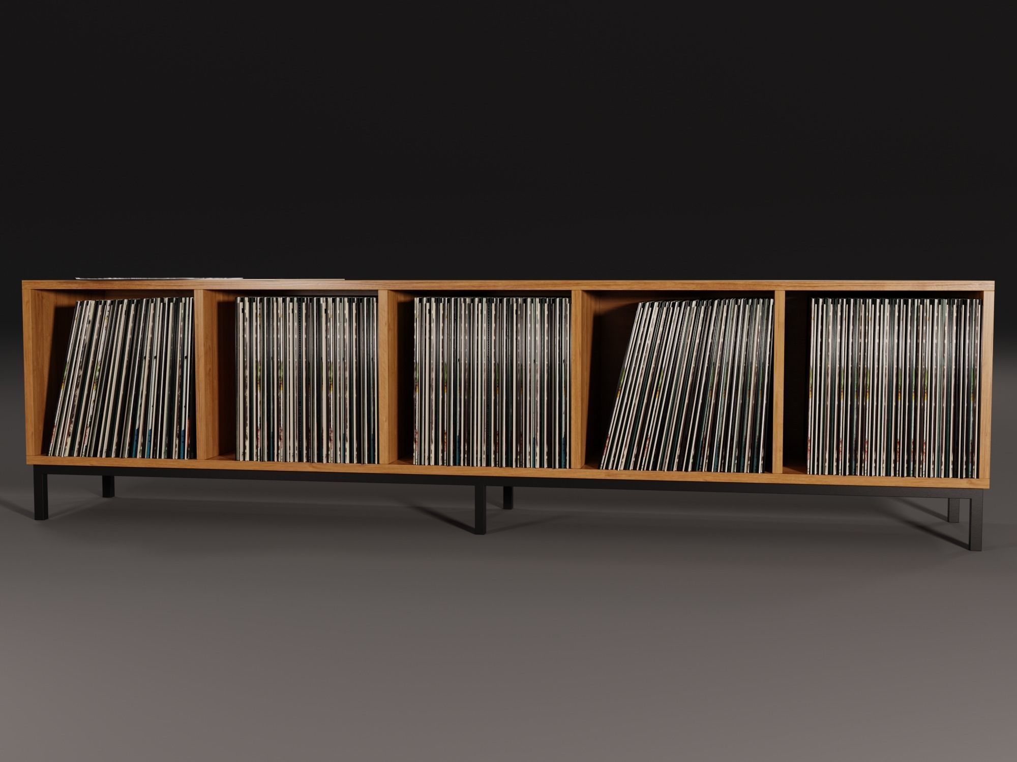 Vinyl LP Storage PBR 3D model_1