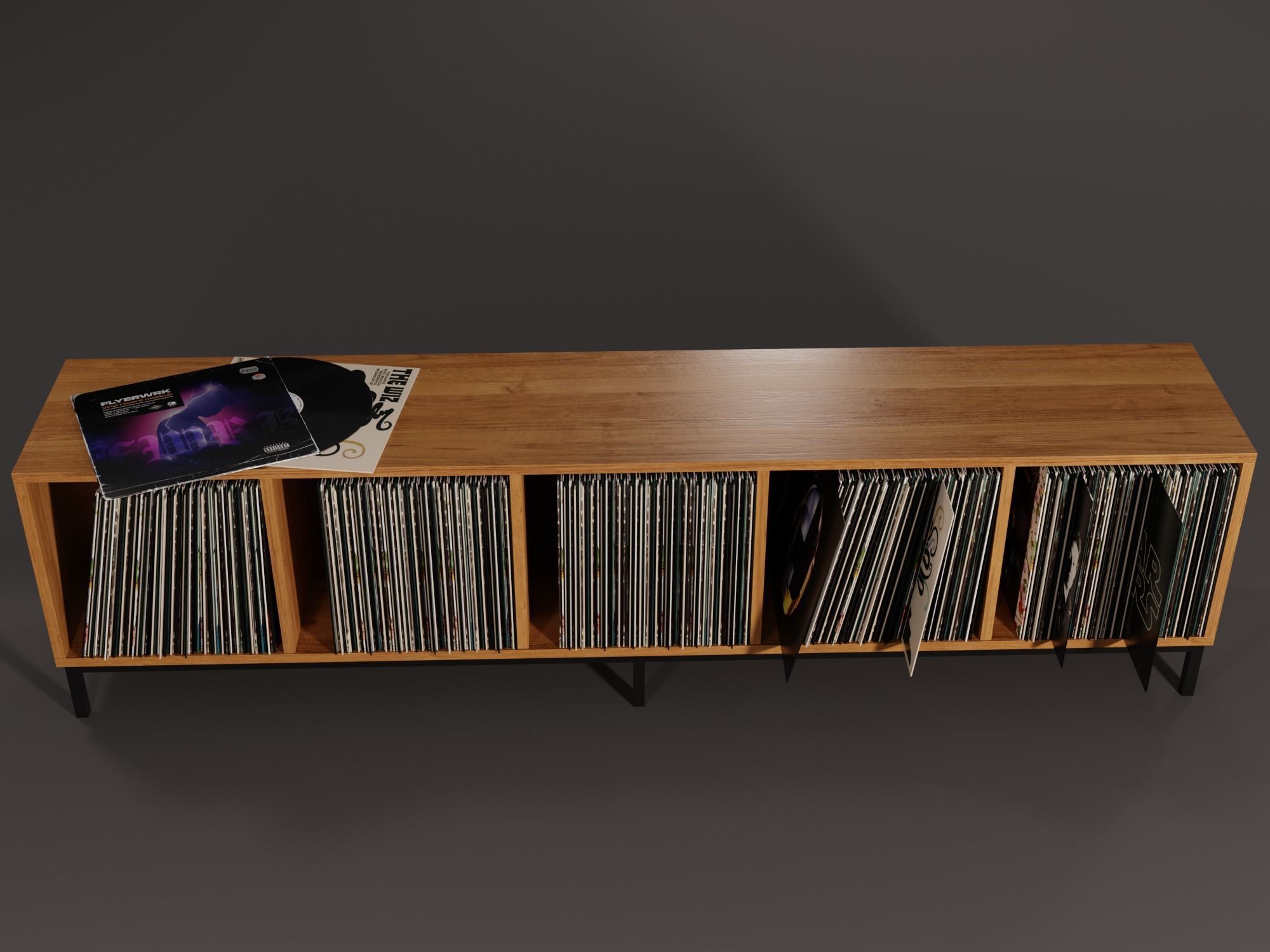 Vinyl LP Storage PBR 3D model_8