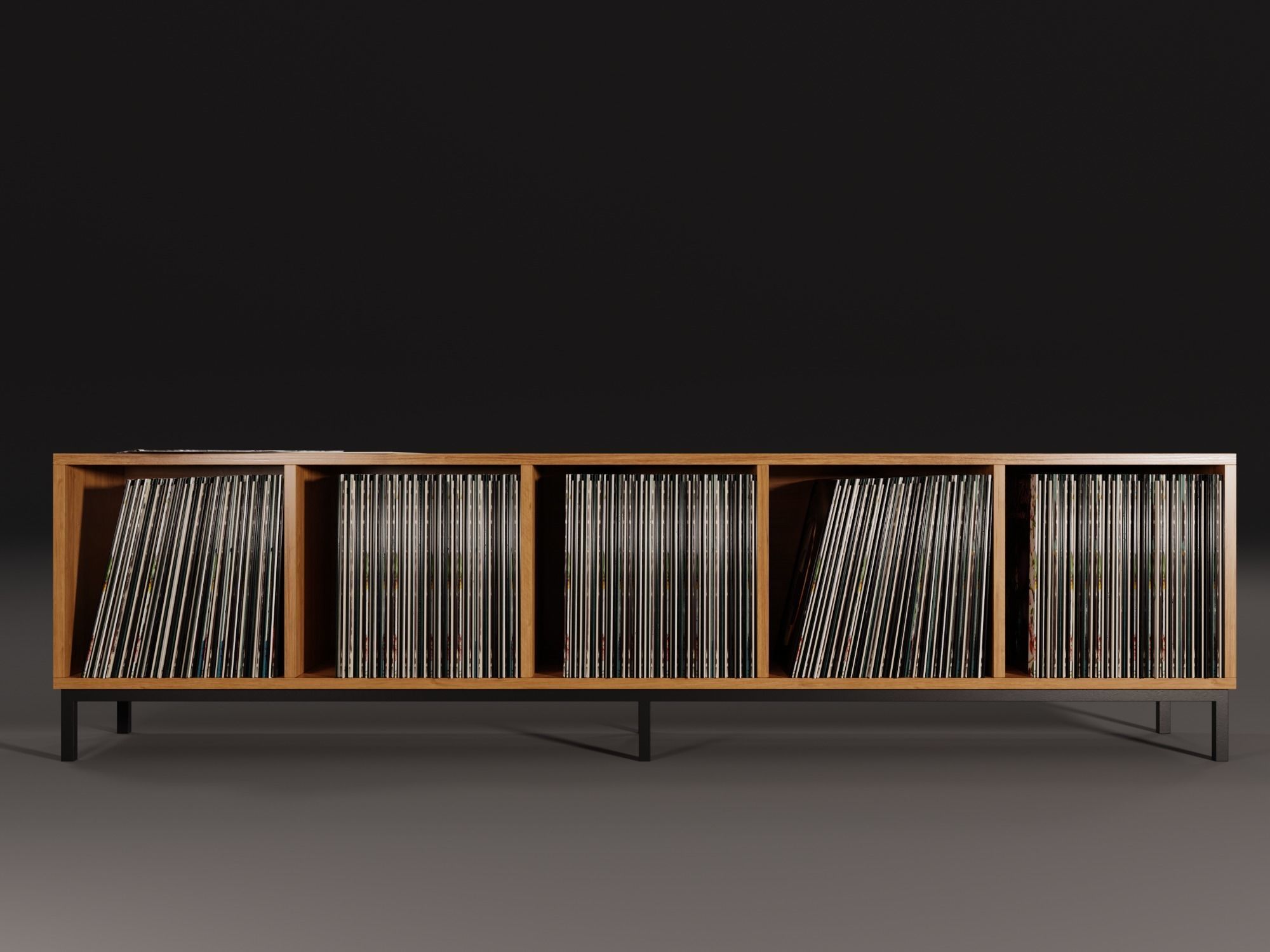 Vinyl LP Storage PBR 3D model_5