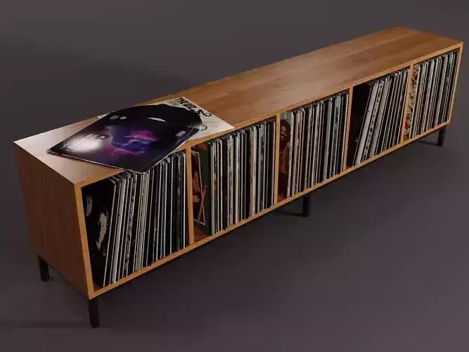 Vinyl LP Storage PBR 3D model