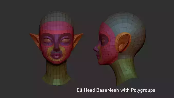 Elf Head BaseMesh