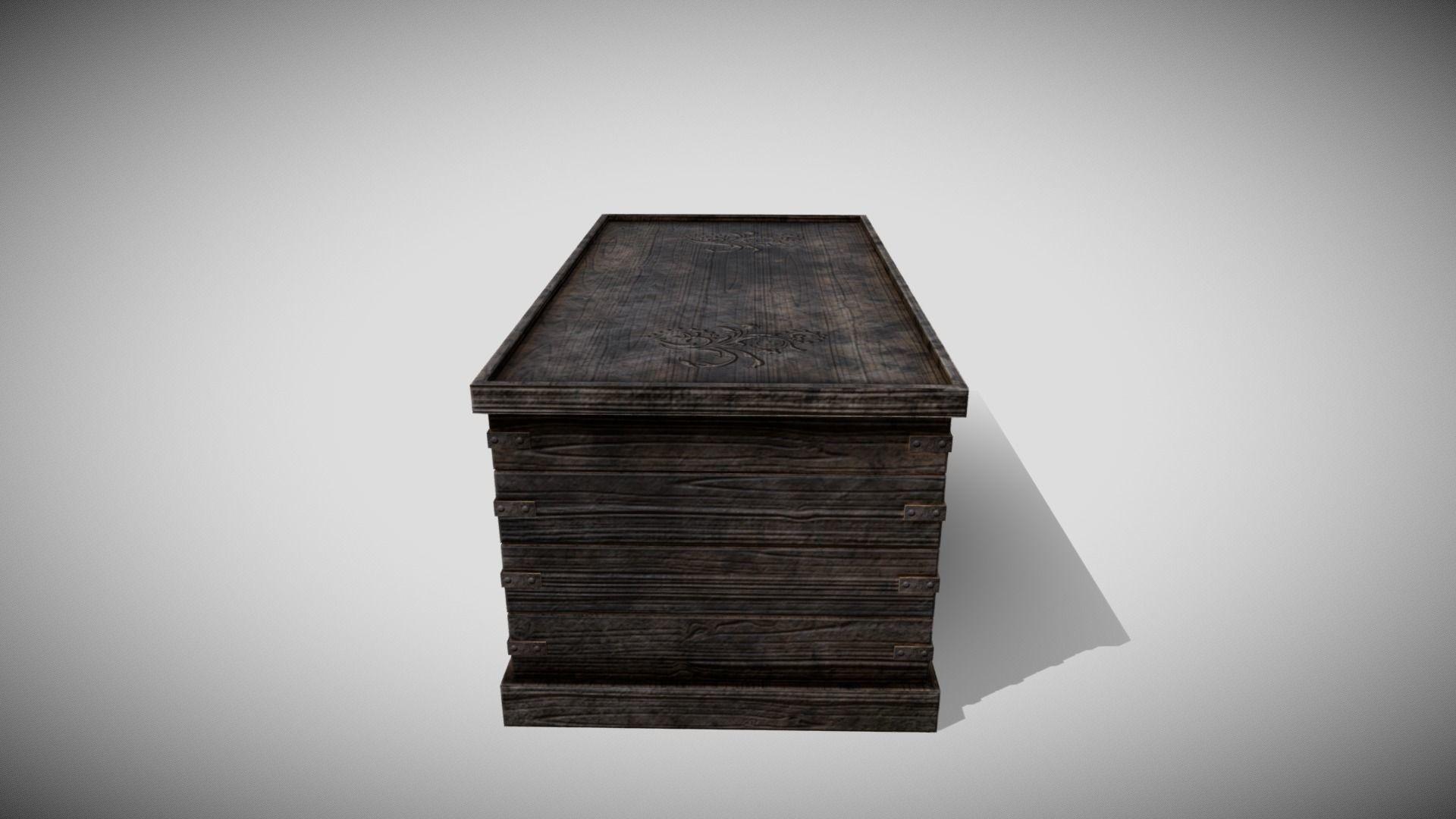 Fantasy Chest Low-poly 3D model_4