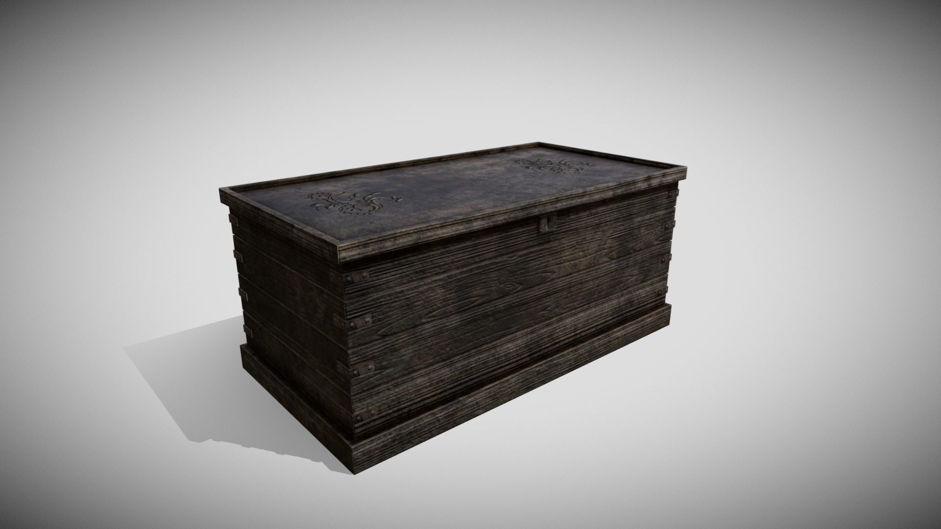 Fantasy Chest Low-poly 3D model_1
