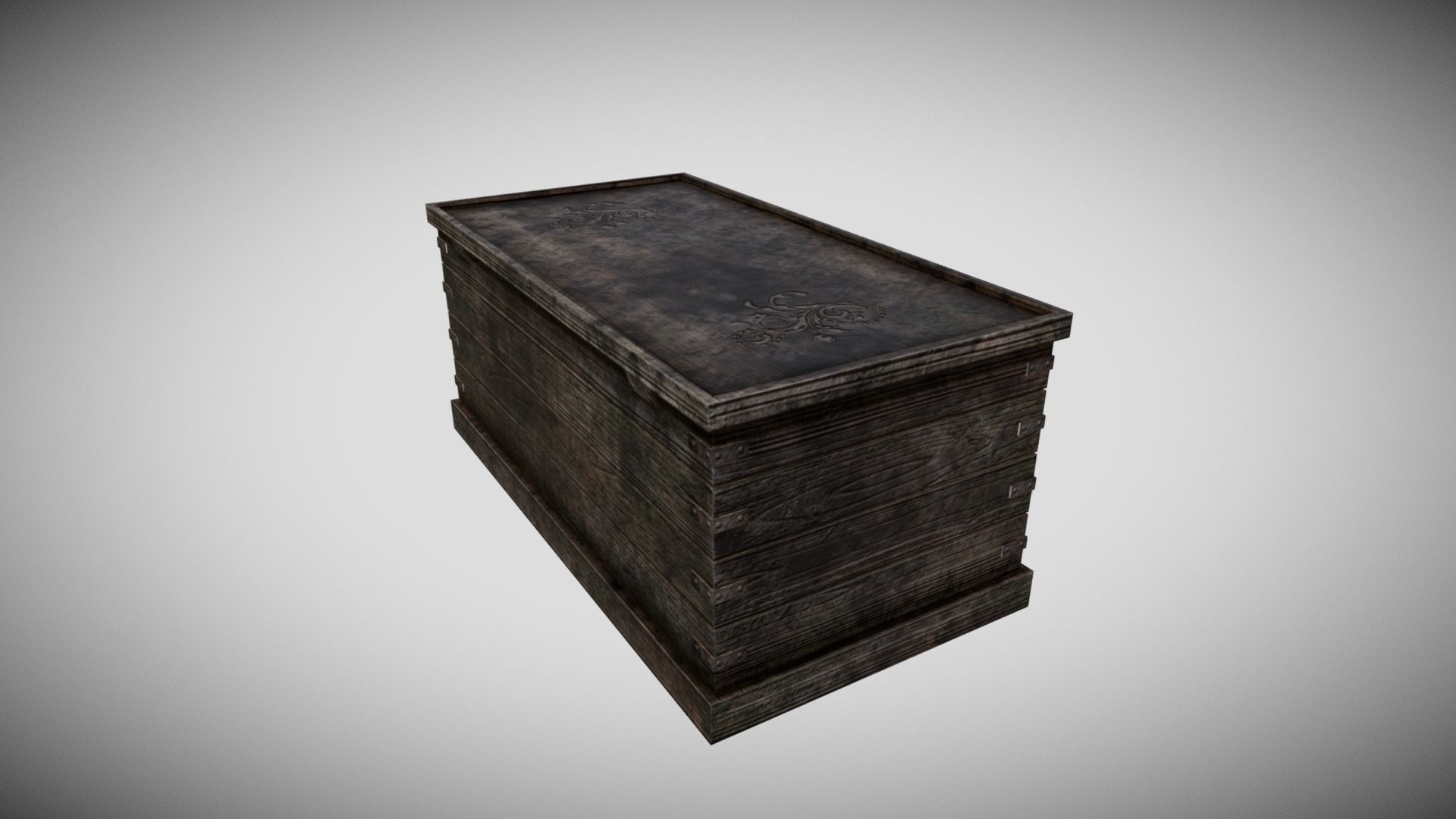Fantasy Chest Low-poly 3D model_8