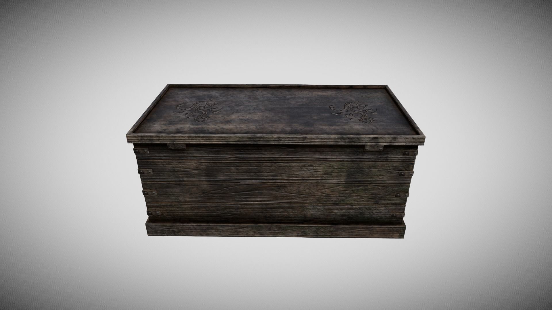 Fantasy Chest Low-poly 3D model_6