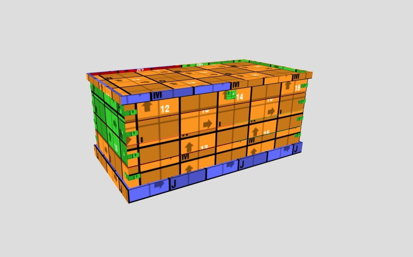 Fantasy Chest Low-poly 3D model_9