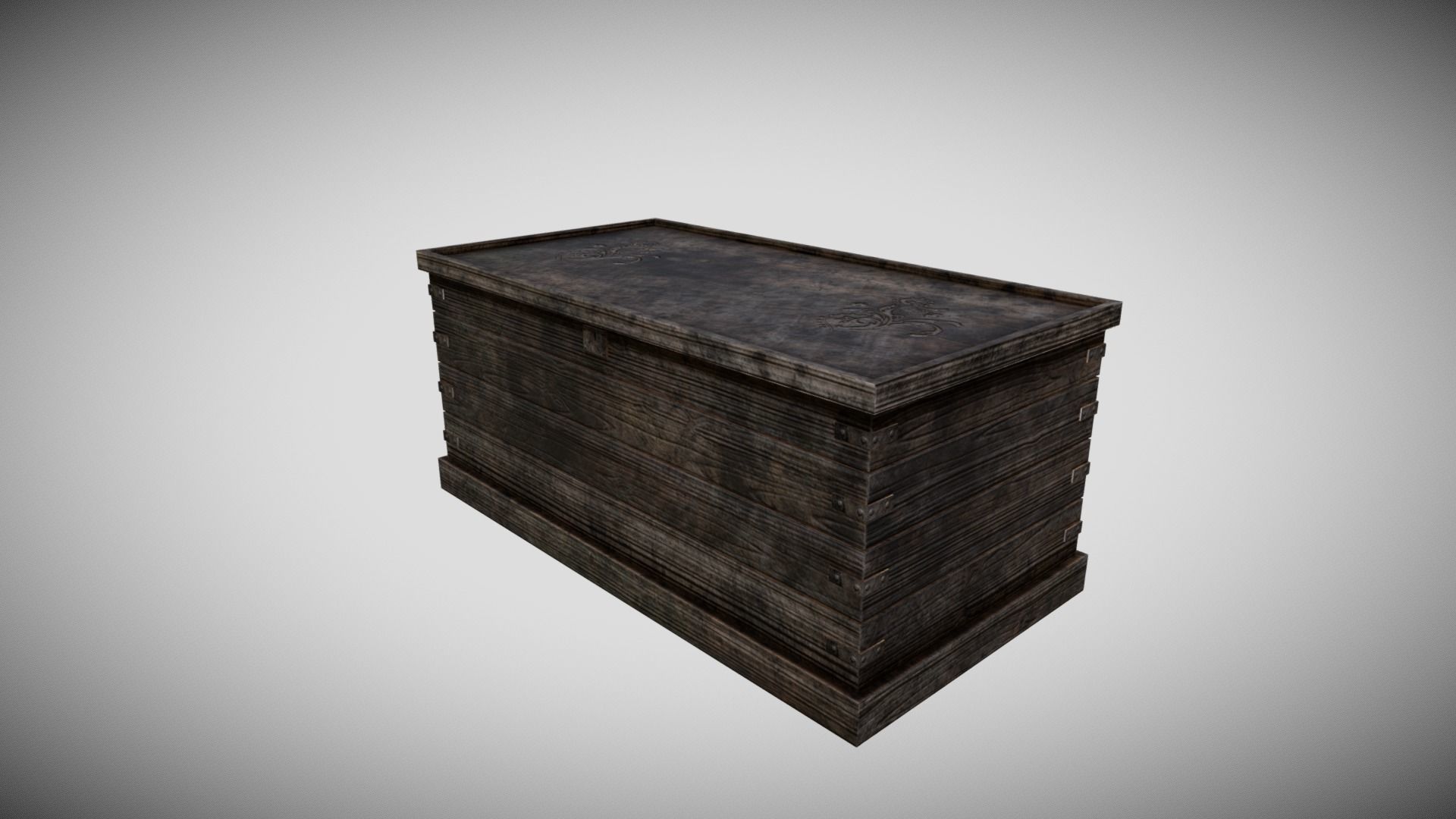 Fantasy Chest Low-poly 3D model_3
