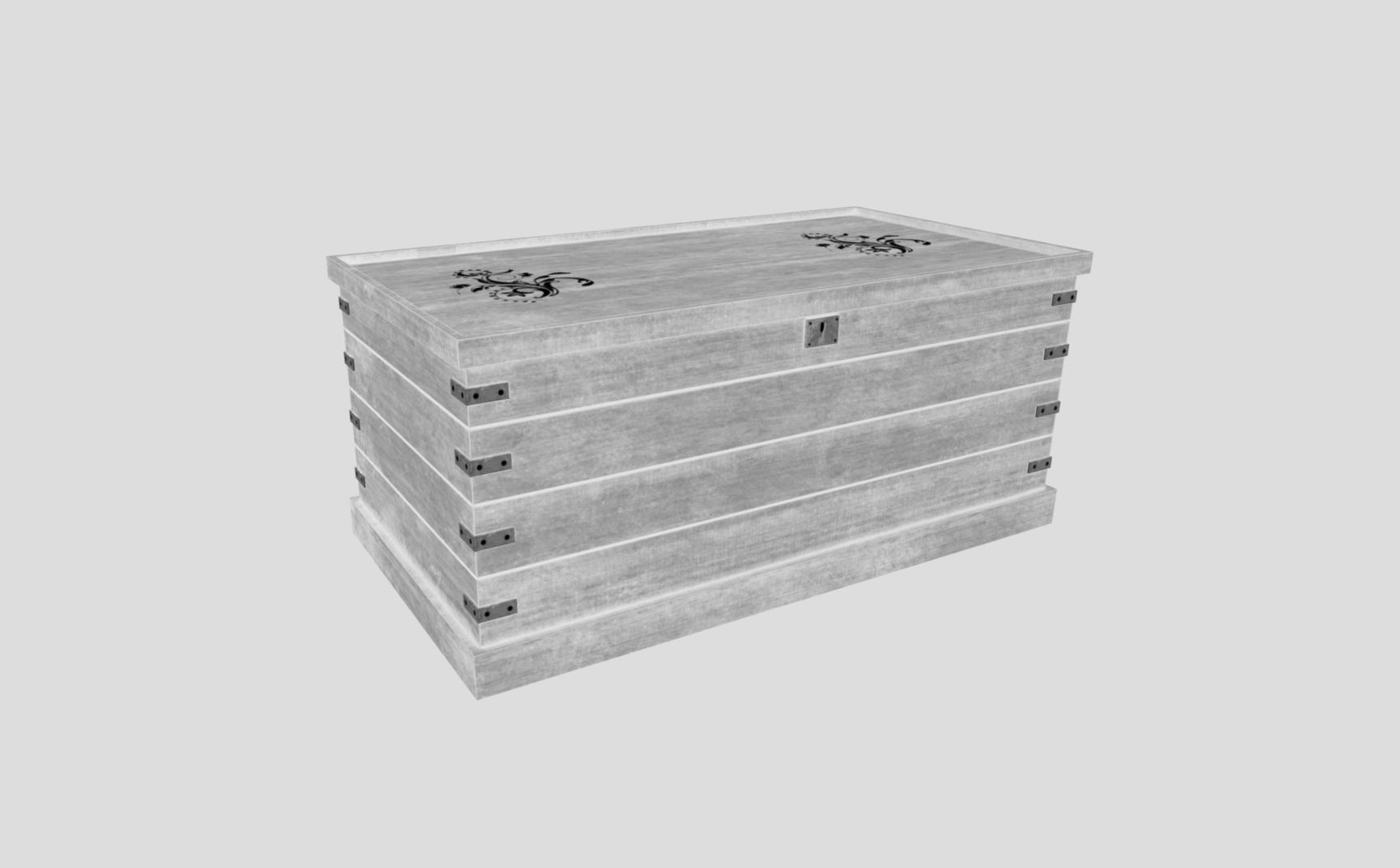 Fantasy Chest Low-poly 3D model_12