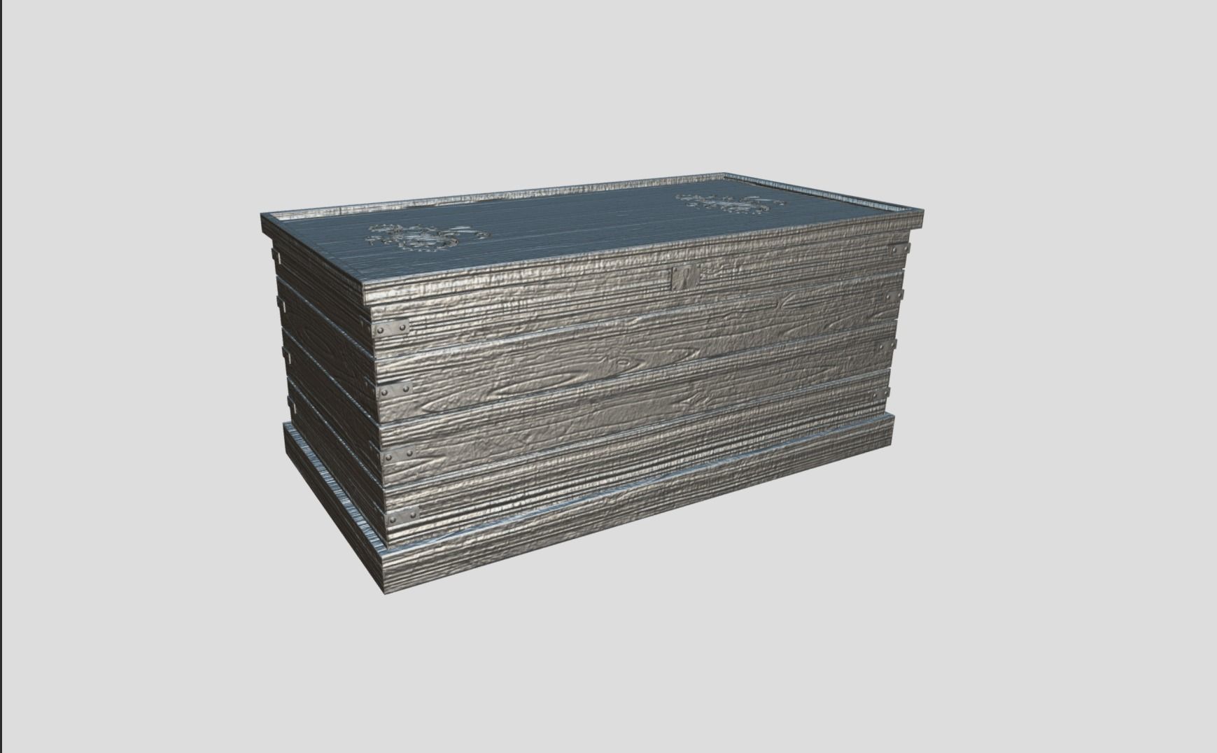 Fantasy Chest Low-poly 3D model_11