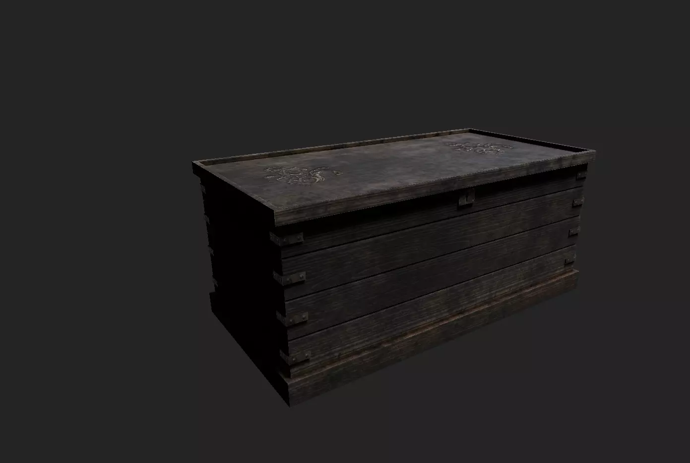 Fantasy Chest Low-poly 3D model_0