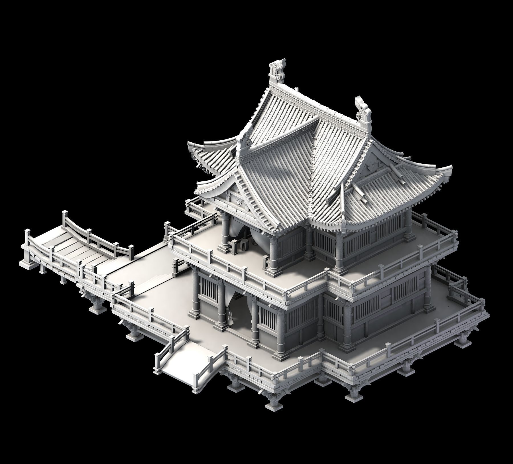 Restaurant-Brothel-Peony Square 3D model_1