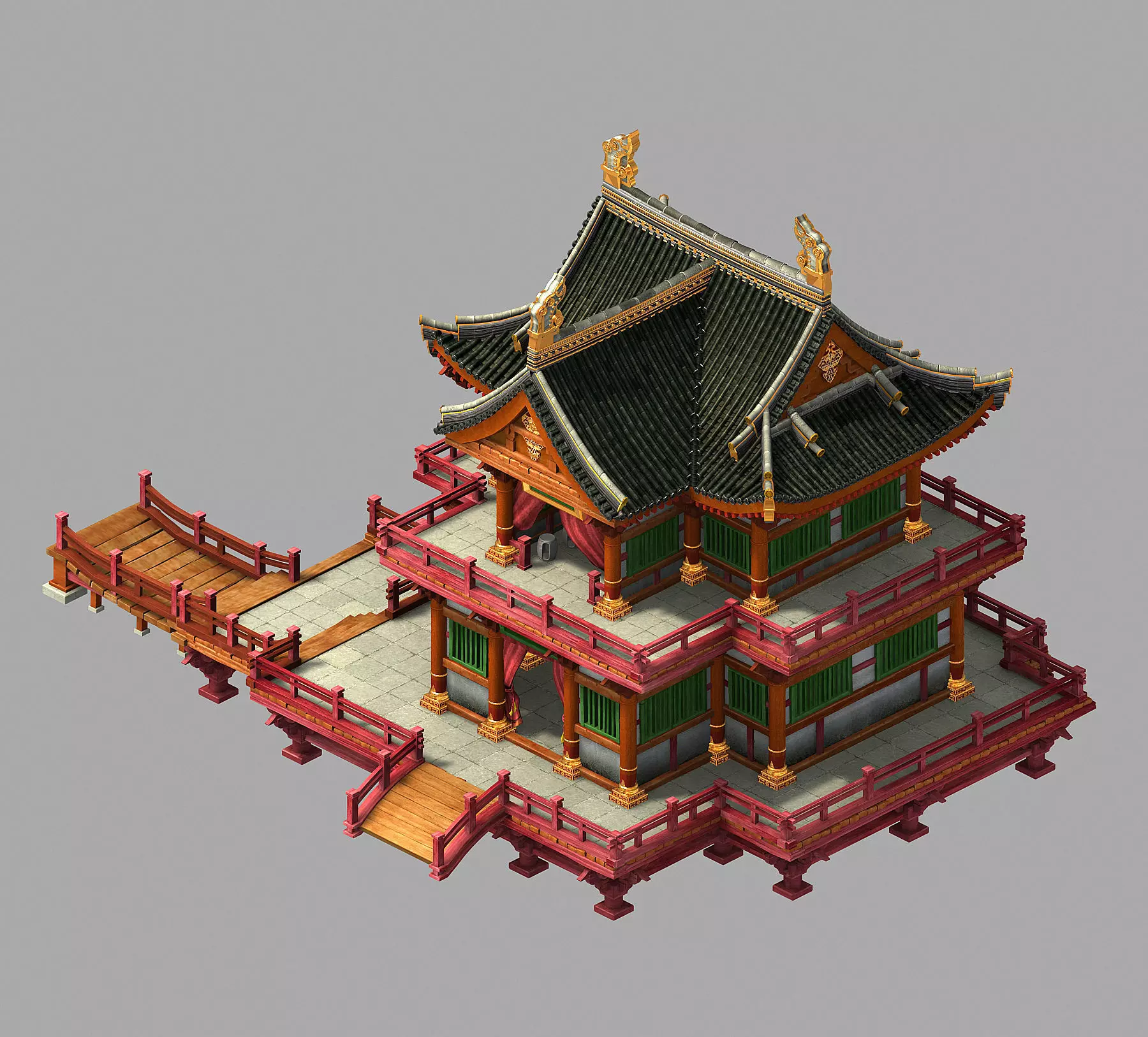 Restaurant-Brothel-Peony Square 3D model_0