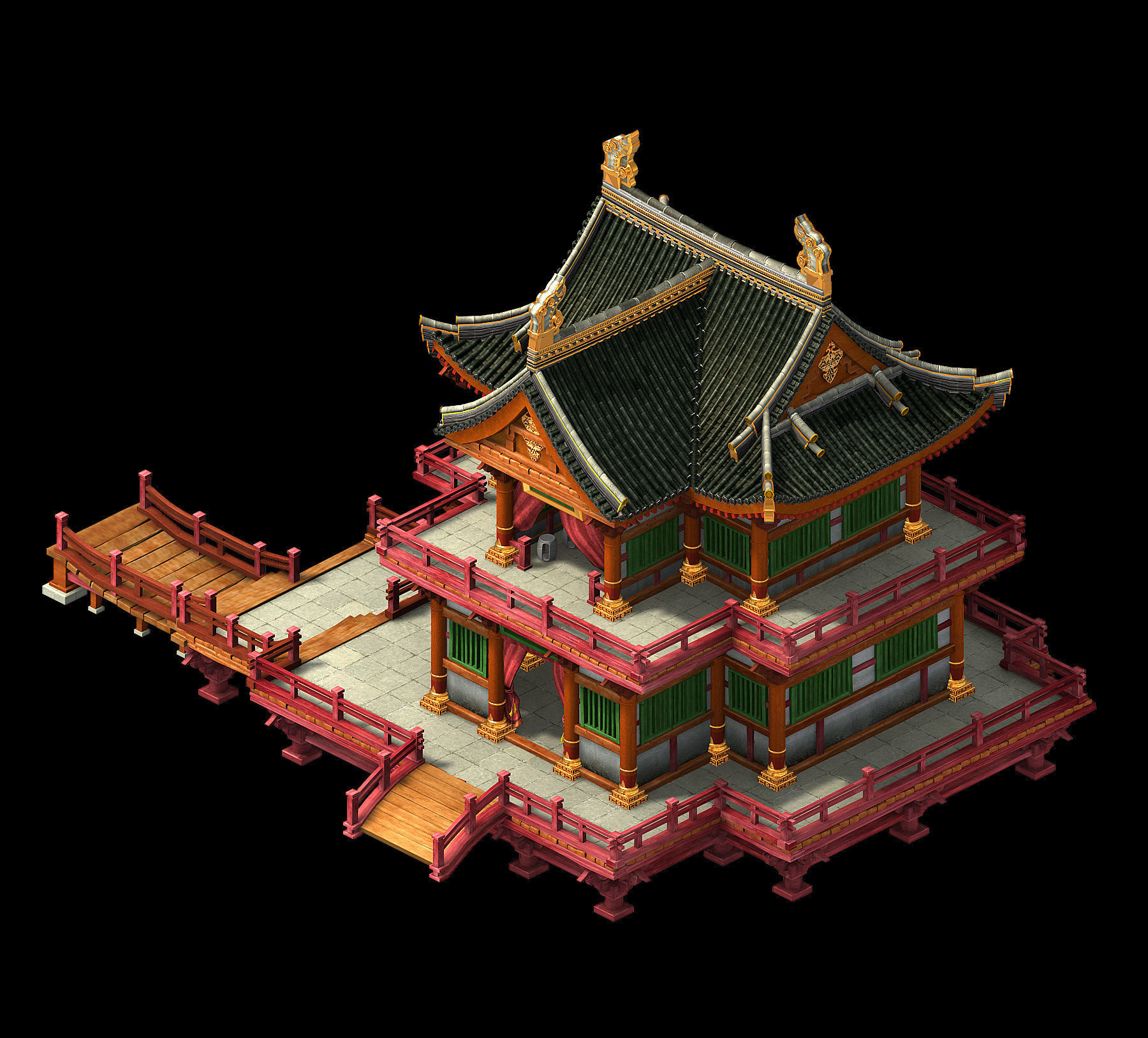 Restaurant-Brothel-Peony Square 3D model_3