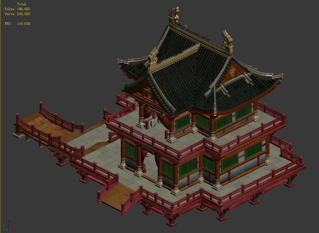 Restaurant-Brothel-Peony Square 3D model_5