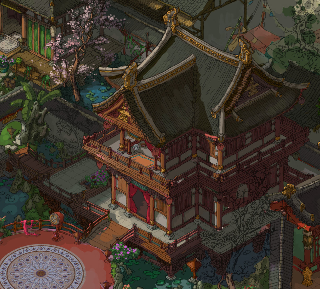 Restaurant-Brothel-Peony Square 3D model_6