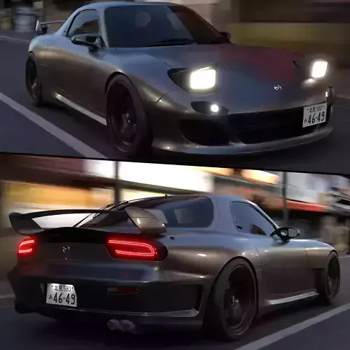 Mazda RX-7 Low-poly 3D model