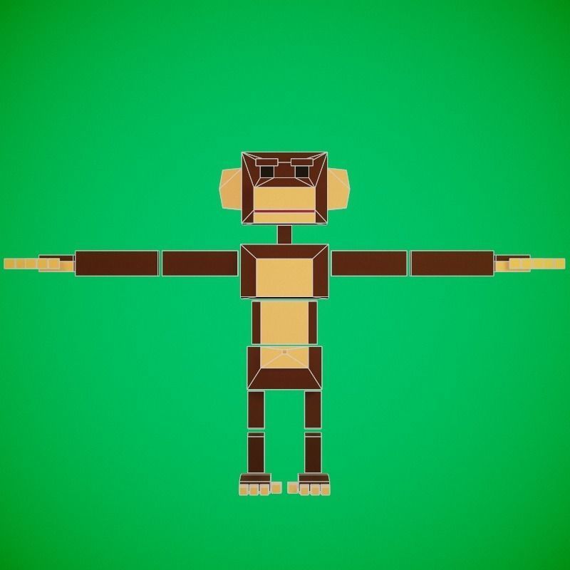 3D model Stylized Monkey Rigged-Animated VR / AR / low-poly | CGTrader