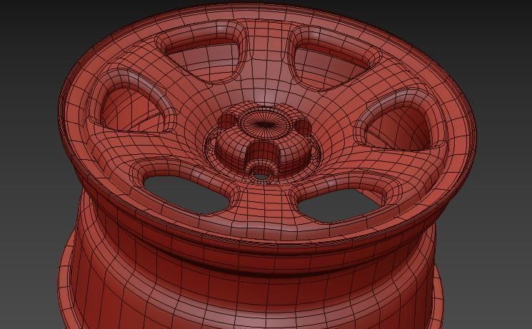 Generic steel rim  3D model_6
