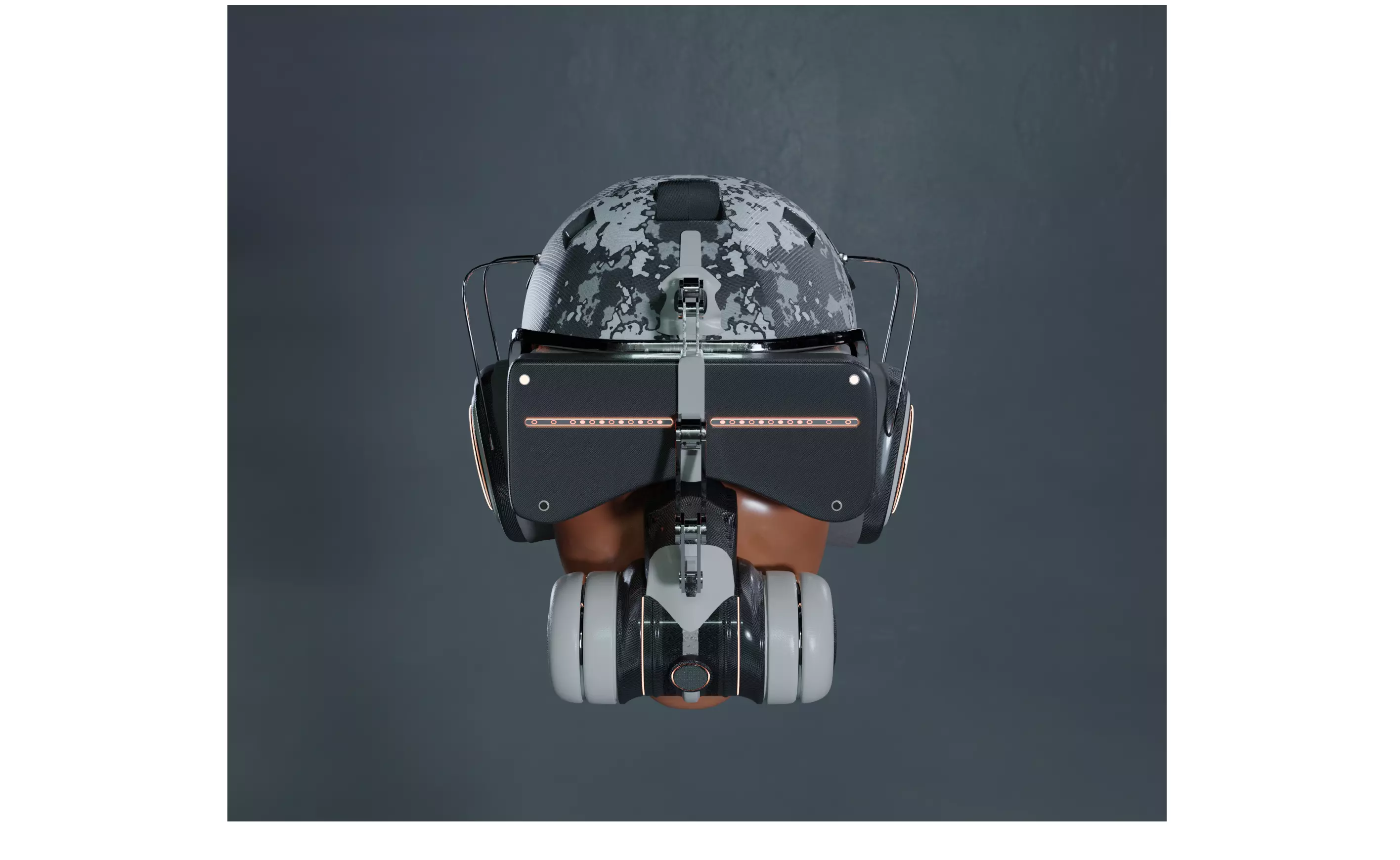 Cyberpunk VR headset  3D model_0