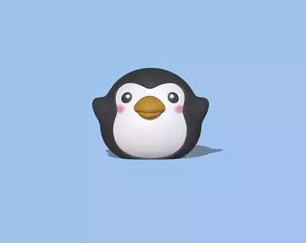 A Round Penguin to decorate and play 3D print model A Round Penguin to decorate and play 3D print model