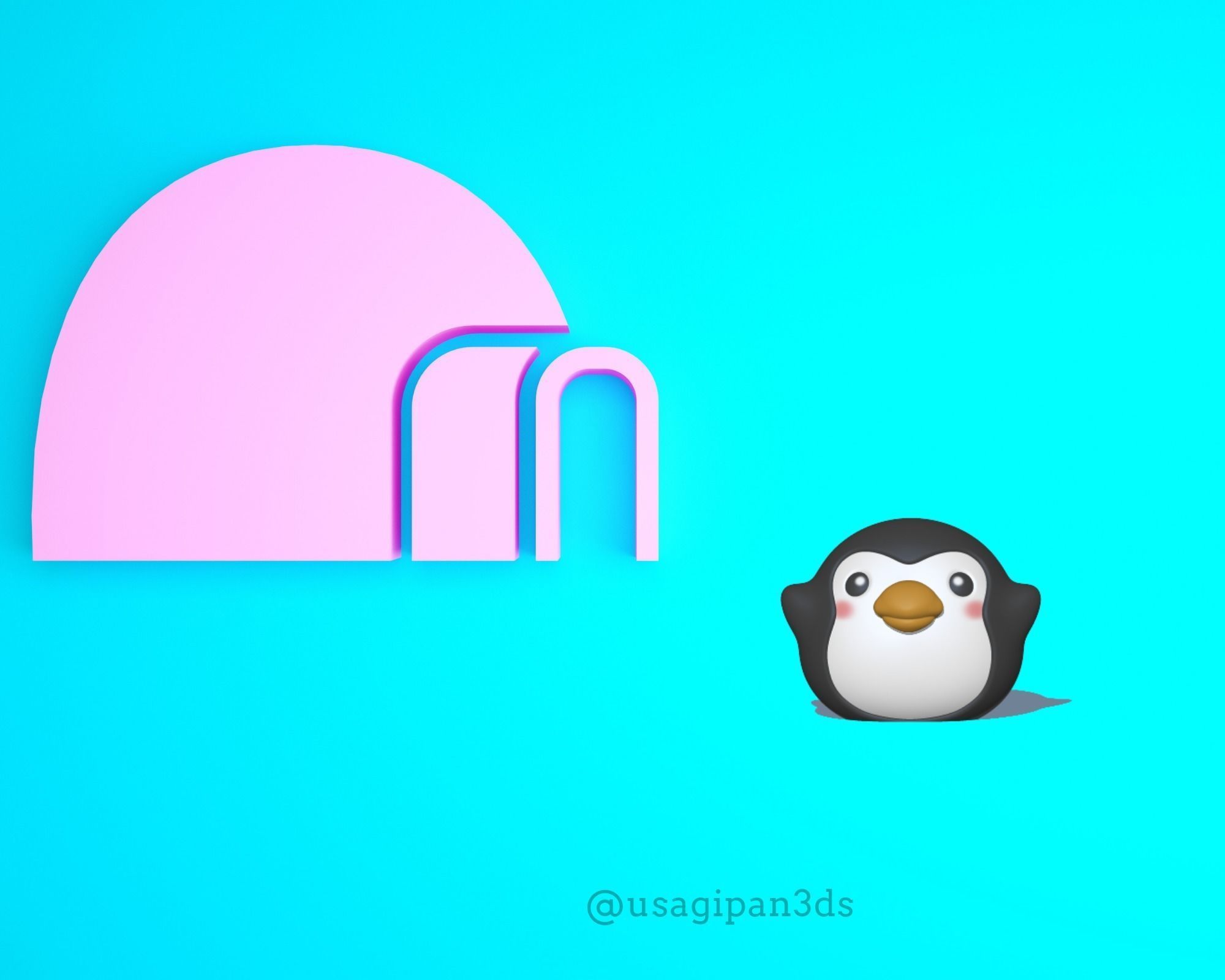 A Round Penguin to decorate and play 3D print model_2