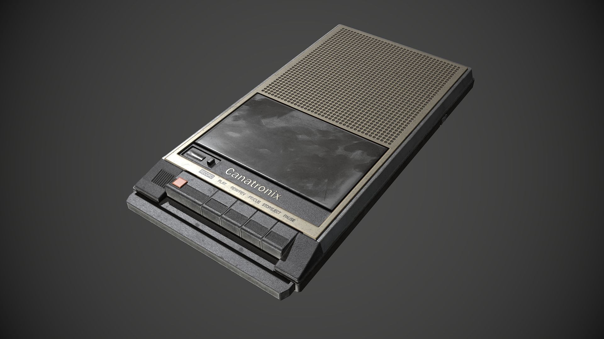 Cassette Player Audio Low-poly 3D model_2