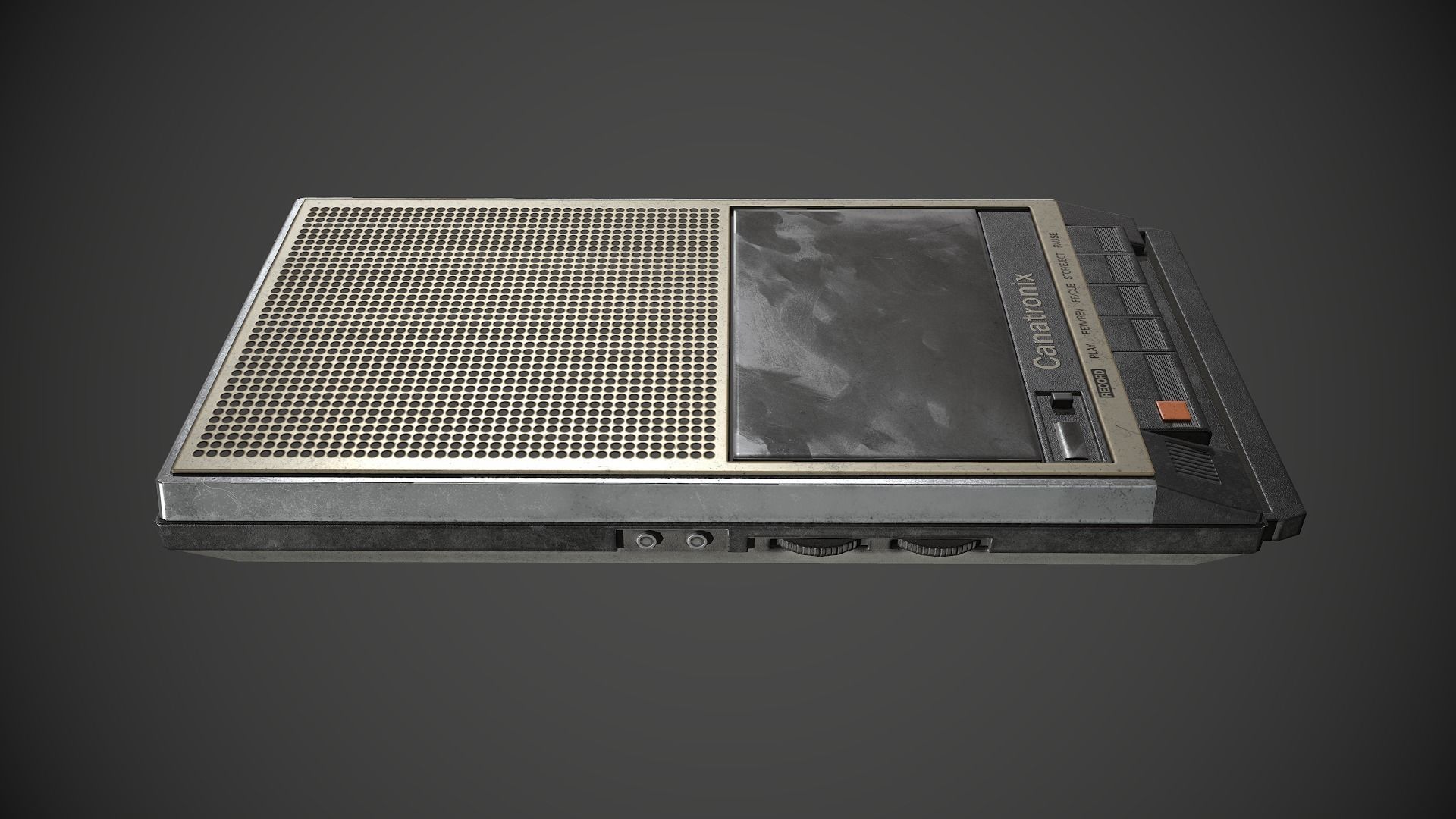 Cassette Player Audio Low-poly 3D model_1