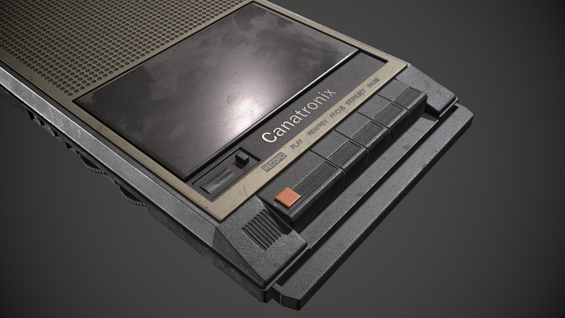 Cassette Player Audio Low-poly 3D model_3