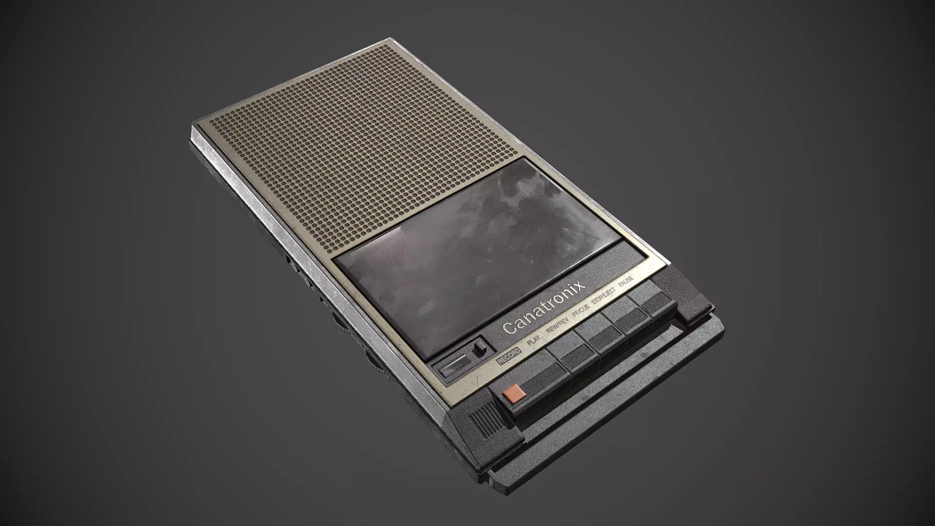 Cassette Player Audio Low-poly 3D model_0