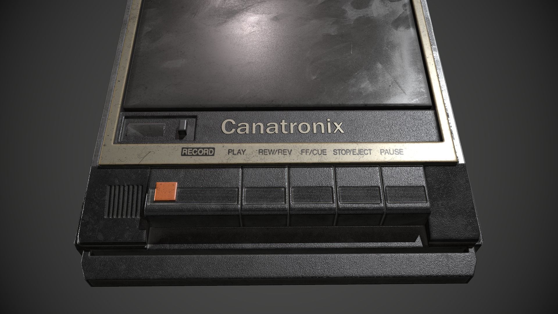 Cassette Player Audio Low-poly 3D model_4