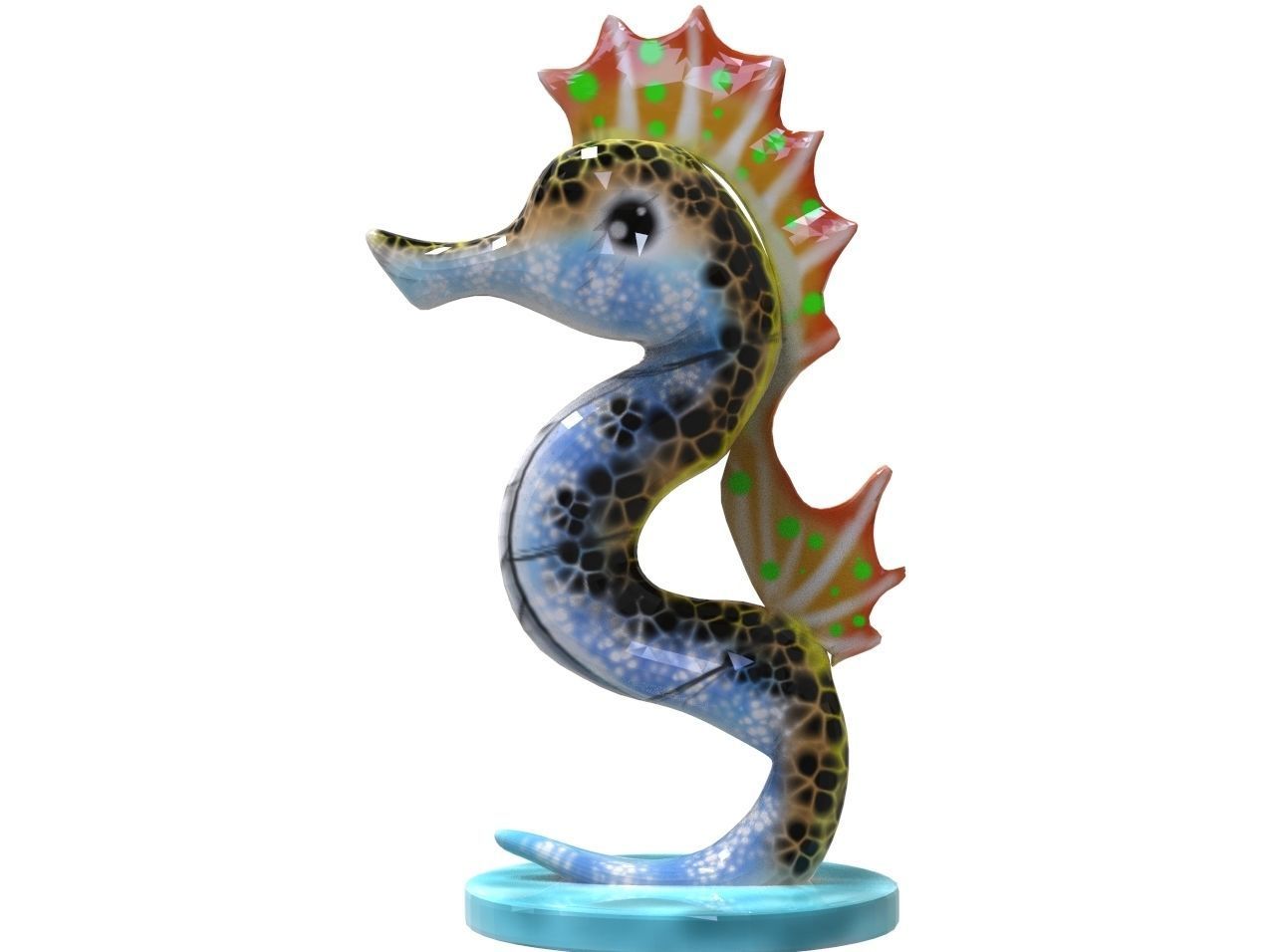Seahorse Alebrije 3D print model_2