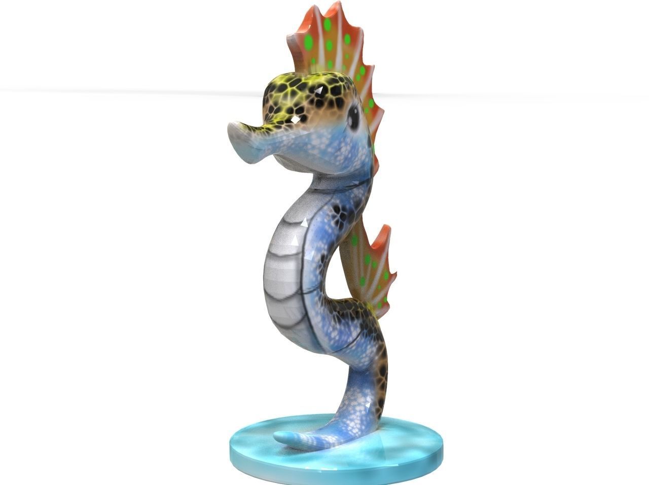 Seahorse Alebrije 3D print model_1