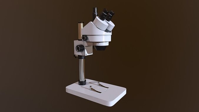 Stereo Microscope Low-poly 3D model