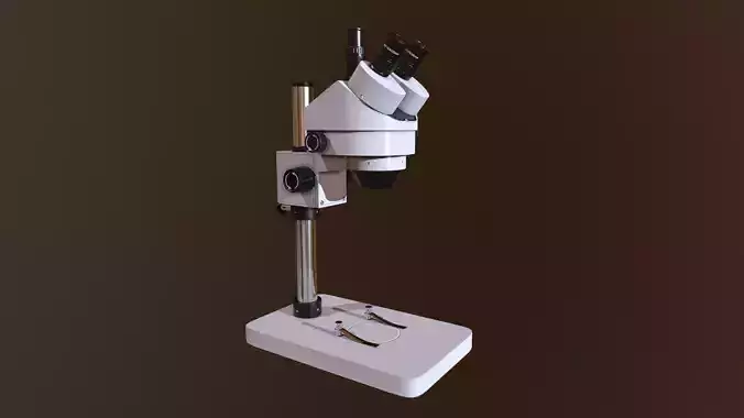 Stereo Microscope Low-poly 3D model