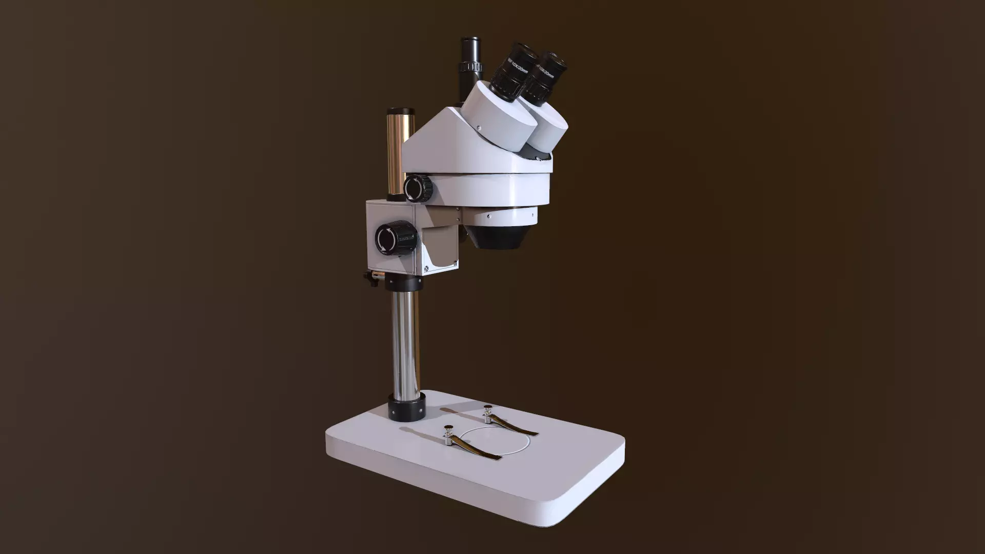 Stereo Microscope Low-poly 3D model_0