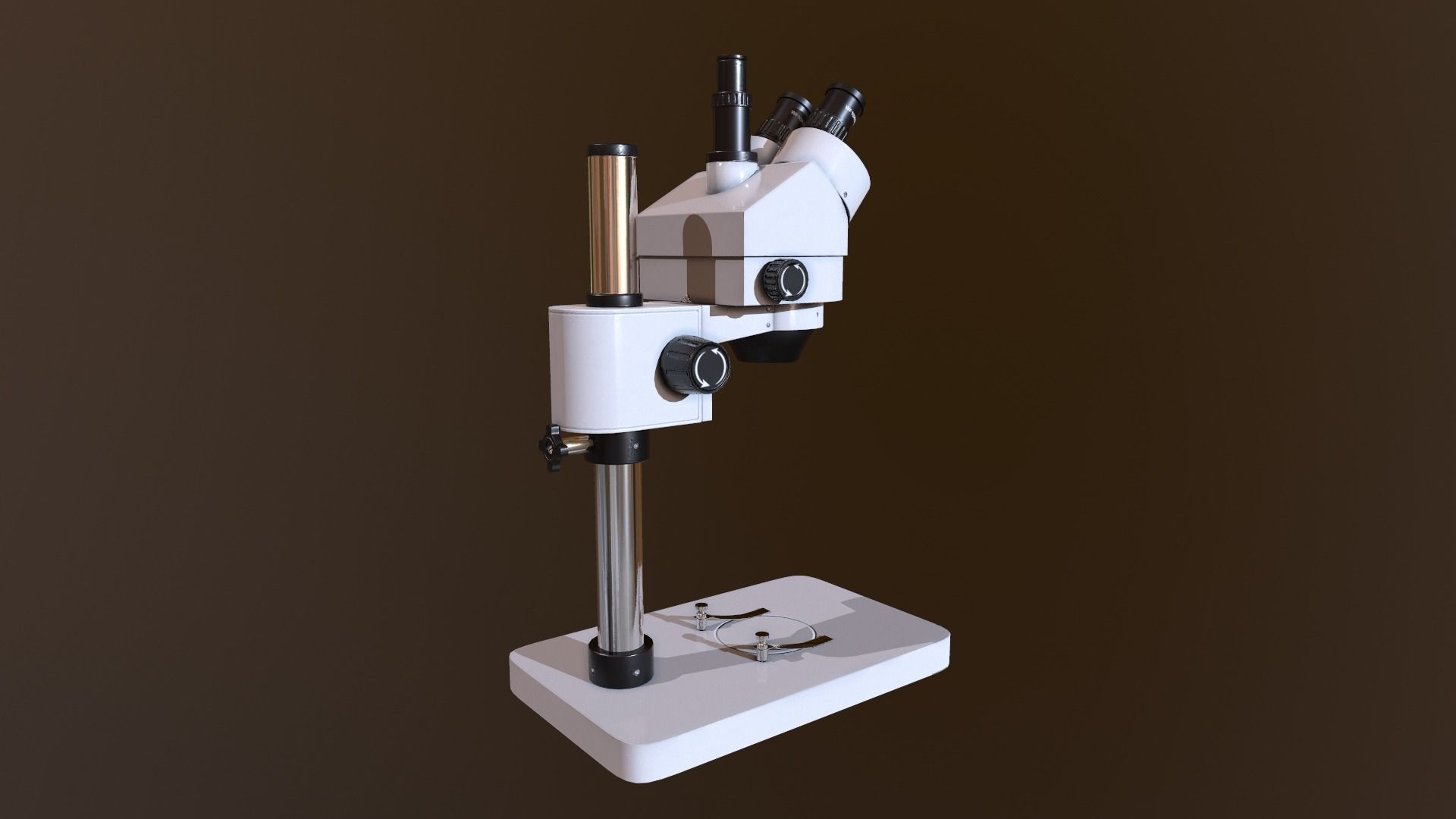 Stereo Microscope Low-poly 3D model_6