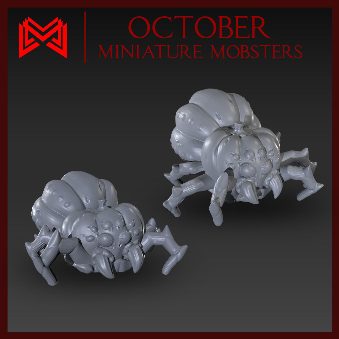 October Miniatures - Pumpkin Theme 3D print model_4