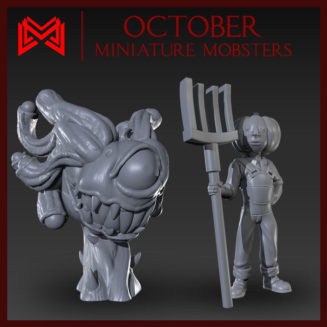 October Miniatures - Pumpkin Theme 3D print model_2