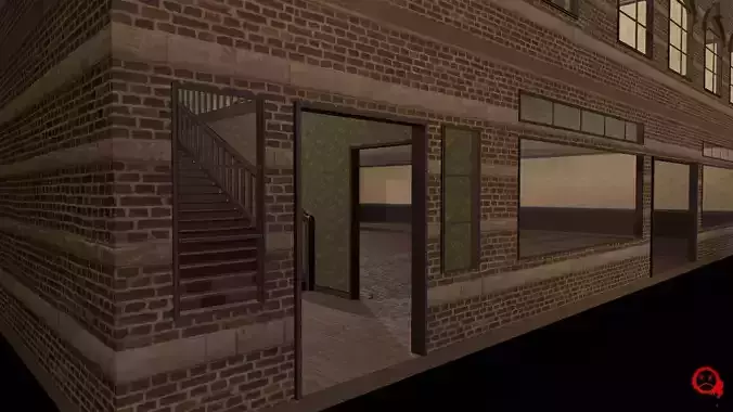 Old Building with Bar and Hotel