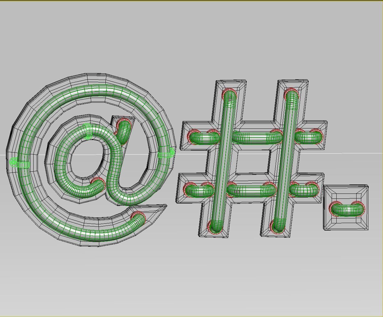 Neon Alphabet  3D model_12