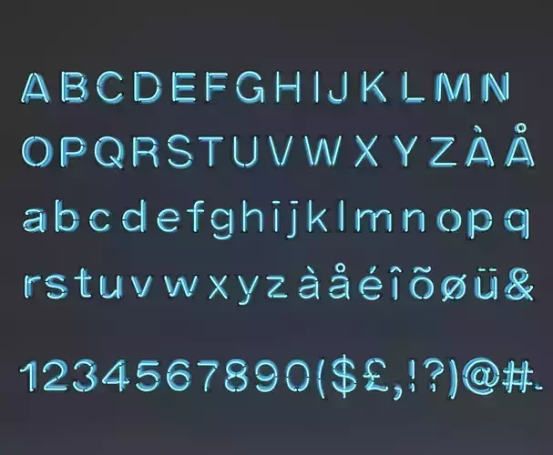 Neon Alphabet  3D model