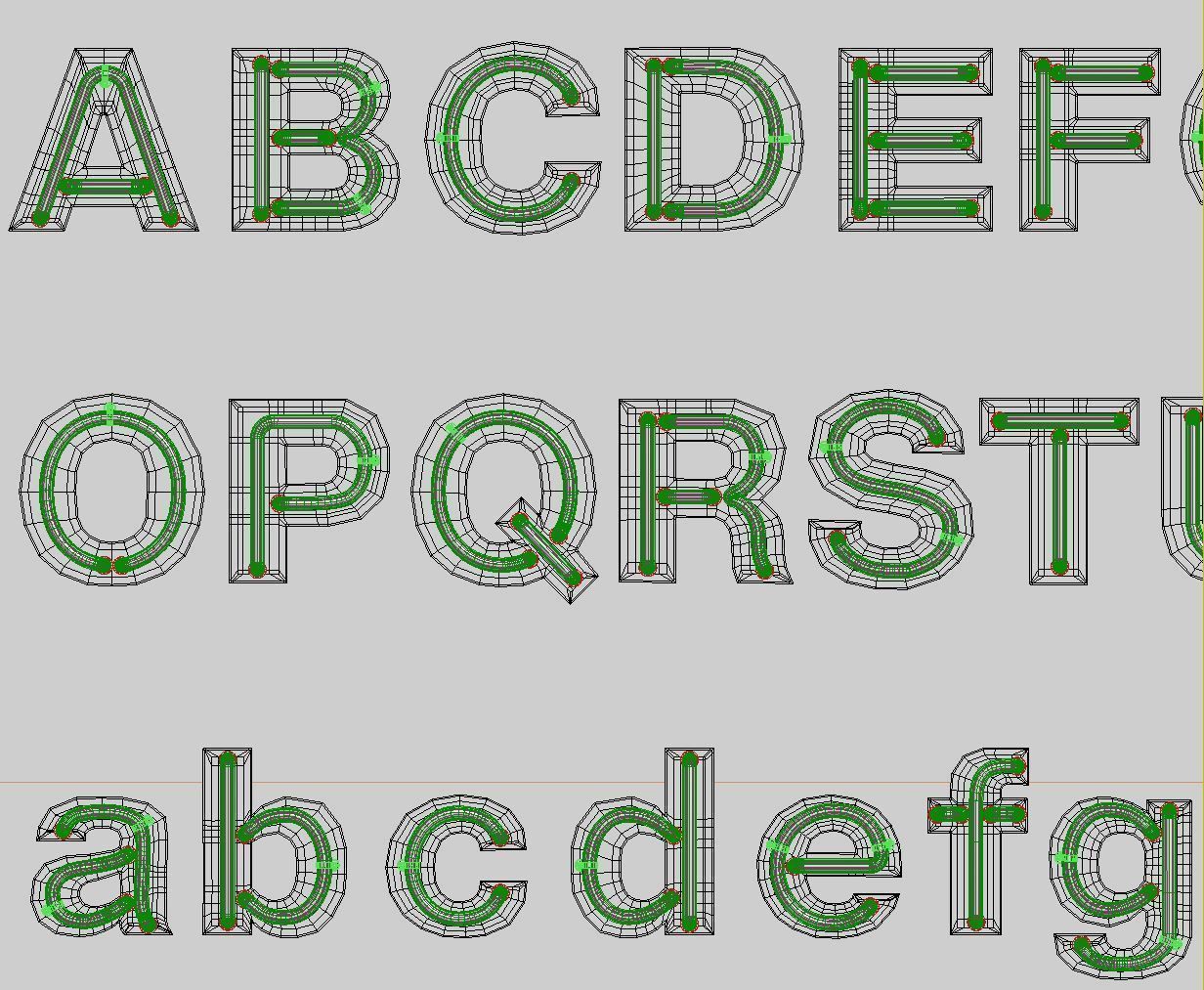 Neon Alphabet  3D model_11