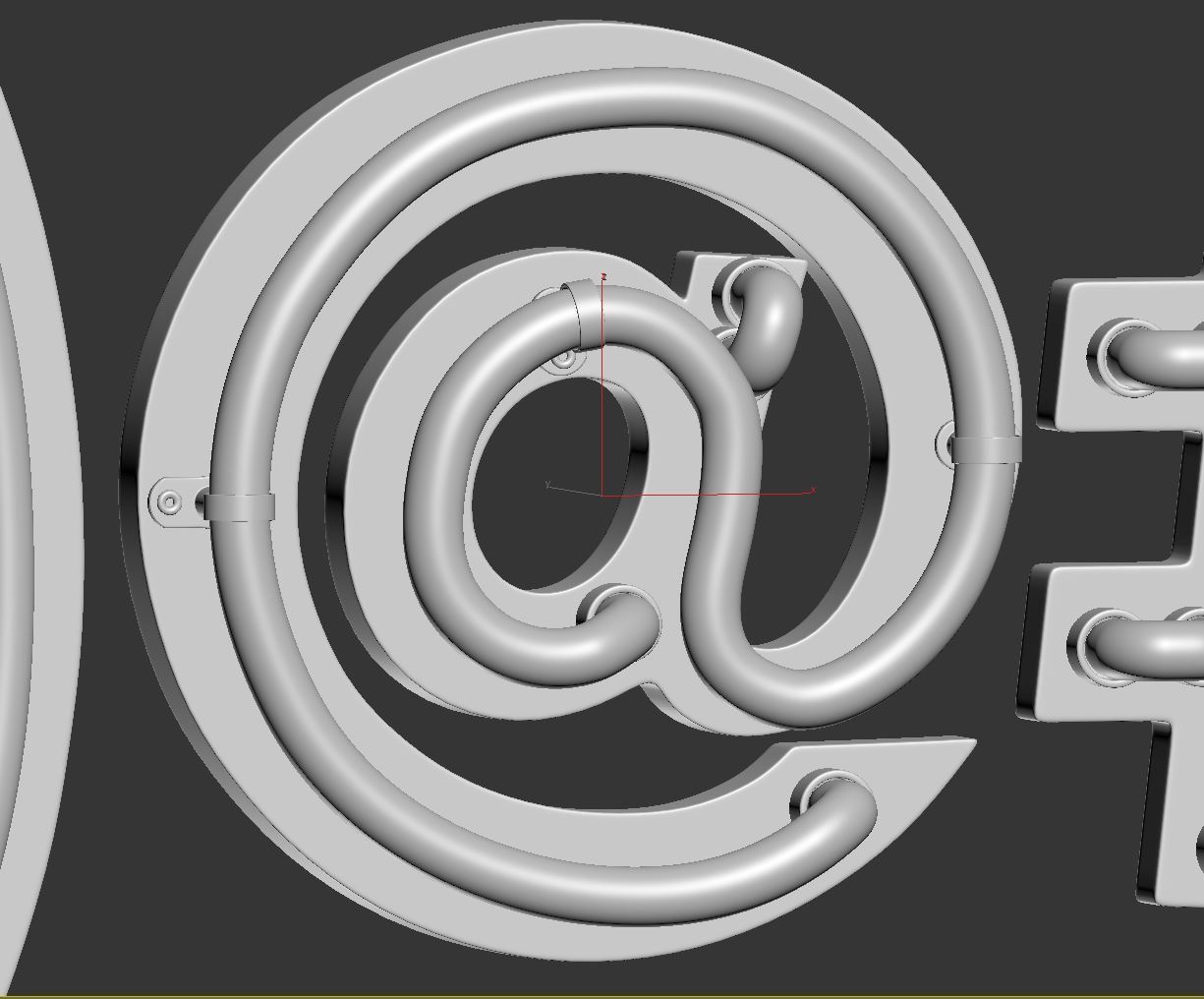 Neon Alphabet  3D model_5