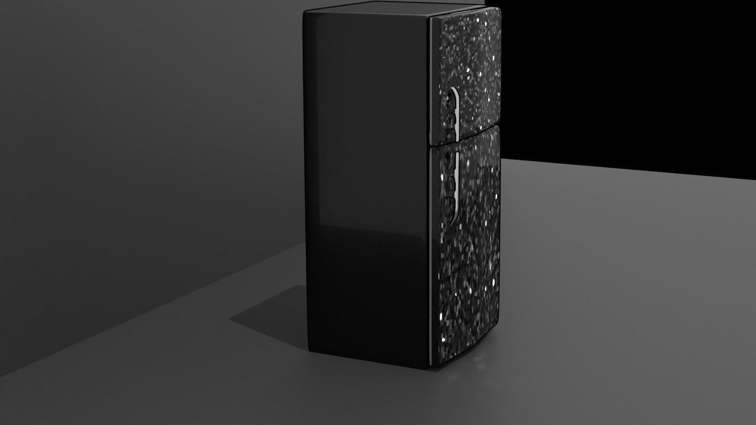 Low poly fridge model refrigerator Low-poly 3D model_1