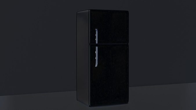 Low poly fridge model refrigerator Low-poly 3D model