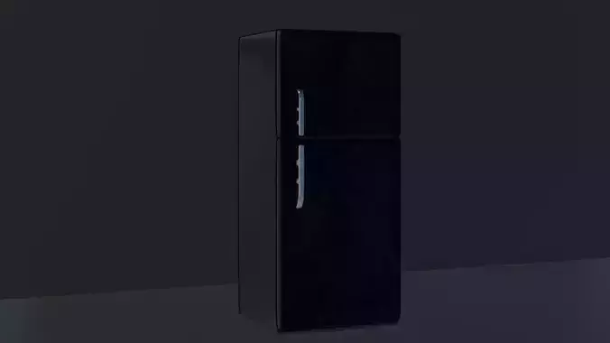 Low poly fridge model refrigerator Low-poly 3D model