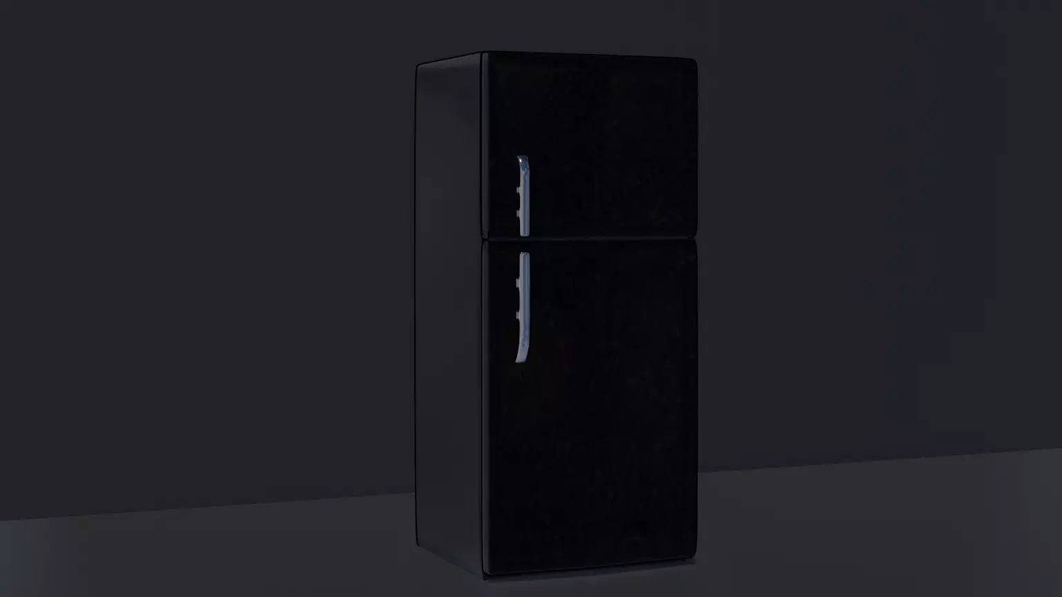 Low poly fridge model refrigerator Low-poly 3D model_0